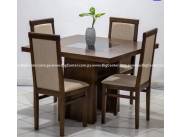 JUEGO COMEDOR MANUELA 4 SILLAS MAX (5839)