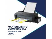 MANTENIMIENTO DE IMPRESORA EPSON L1300 ECO TANK A3/A3+/BIVOLT