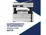 MANTENIMIENTO DE IMPRESORA EPSON M3170 ECO TANK USB/WIFI/IMP/COPIA/ADF/SCAN/BIVOLT