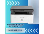 MANTENIMIENTO DE IMPRESORA HP LJ MFP 135W IMP/COPIA/ESCAN/USB/WIFI