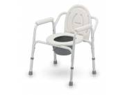 Silla sanitaria blanca con regulación de altura