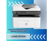 MANTENIMIENTO DE IMPRESORA HP LASER 137FNW MULTIFUNCION