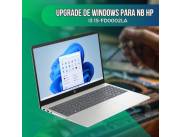 UPGRADE DE WINDOWS PARA NOTEBOOK HP I3 15-FD0002LA