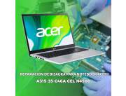 REPARACIÓN DE BISAGRA PARA NOTEBOOK ACER A315-35-C46A CEL N4500