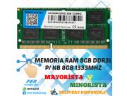 MEMORIA RAM PARA NOTEBOOK 8GB DDR3L/1333MHZ MACROWAY