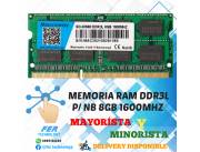 MEMORIA RAM PARA NOTEBOOK 8GB DDR3L/1600MHZ MACROWAY