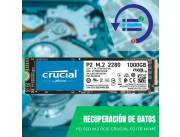 RECUPERACIÓN DE DATOS HD SSD M.2 PCIE 1TB CRUCIAL P2 2280 3D NVME CT1000P2SSD8 2400/1800