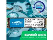 RECUPERACIÓN DE DATOS HD SSD M.2 PCIE 2TB CRUCIAL P2 2280 NVME CT2000P2SSD8 2400/1900