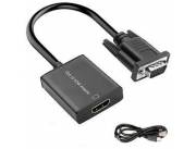 ADAPTADOR 1080P VGA macho a HDMI HD+Audio TV AV HDTV Cable Convertidor