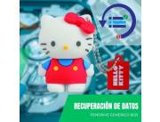 RECUPERACIÓN DE DATOS PENDRIVE 8GB - DISEÑO HELLO KITTY ROJO