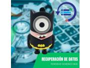 RECUPERACIÓN DE DATOS PENDRIVE 8GB - MINION - DISEÑO BATMAN