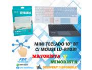 MINI TECLADO 10 C/ MOUSE BLUETOOTHT LU-BT031