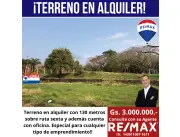 Terreno en ALQUILER estratégicamente ubicado sobre la Ruta Sexta.