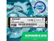 RECUPERACIÓN DE DATOS HD SSD M.2 PCIE 512GB PATRIOT NVME P400P512GM28H