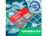 RECUPERACIÓN DE DATOS MEM SD 16GB SANDISK CLASE 10