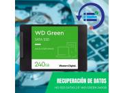 RECUPERACIÓN DE DATOS HD SSD SATA3 240GB WESTERN DIGITAL WDS240G2G0A GREEN 545