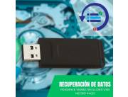 RECUPERACIÓN DE DATOS PENDRIVE VERB SLIDER 64GB 2.0 BLACK