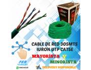 CABLE DE RED IURON OWIRE UTP INTERNO CAT5E 305 METROS VERDE