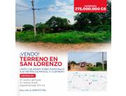 Vendo terreno en San Lorenzo a 300 mts de Hiper luisito y 20 mt de M Ortiz G