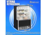 VITRINA REFRIGERADA GELOPAR GPEA-075R PR AURORA 0.75M V/R,TEMP MEDIA NEGRO LED