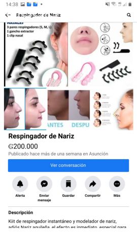 Corrector Nasal Respingador De Nariz Instantaneo 3 Medidas