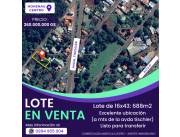 RETASADO!!!!, VENTA DE TERRENO EN HOHENAU CENTRO DE 16X53