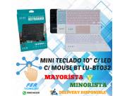 MINI TECLADO CON LED CON MOUSE BT LU-BT032