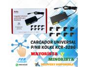 CARGADOR UNIVERSAL PARA NOTEBOOK KOLKE KCR-3286