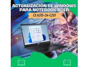 ACTUALIZACIÓN DE WINDOWS PARA NOTEBOOK ACER CE A315-34-C201 W10H