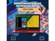 MANTENIMIENTO DE NOTEBOOK ACER CI5 51-5308