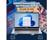 MANTENIMIENTO DE NOTEBOOK ACER CI5 A315-59-51DL