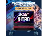 MANTENIMIENTO DE NOTEBOOK ACER CI5 AN515-58-55HT