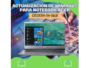 ACTUALIZACIÓN DE WINDOWS PARA NOTEBOOK ACER SWIFT 3 SF314-54-56L8 CI5 8250U