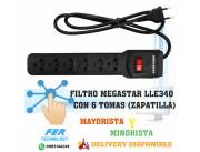 FILTRO MEGASTAR LLE340 1.5 METROS 6 TOMAS (ZAPATILLA)