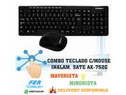 TECLADO CON MOUSE INALAMBRICO SATE AK-752G