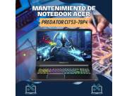 MANTENIMIENTO DE NOTEBOOK ACER PREDATOR CI7 53-78P4