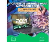 UPGRADE DE WINDOWS PARA NOTEBOOK ACER CI7 A315-57G-79PE