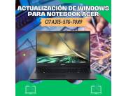 ACTUALIZACIÓN DE WINDOWS PARA NOTEBOOK ACER CI7 A315-57G-70X9