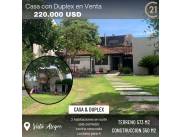 Vendo casa con Dúplex Barrio Vista Alegre - 220.000 USD