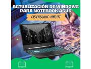 ACTUALIZACIÓN DE WINDOWS PARA NOTEBOOK ASUS CI5 FX506HC-HN017T