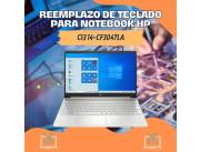 REEMPLAZO DE TECLADO PARA NOTEBOOK HP CI3 14-CF3047LA