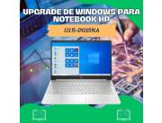 UPGRADE DE WINDOWS PARA NOTEBOOK HP CI3 15-DY2059LA