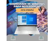 DOWNGRADE DE WINDOWS PARA NOTEBOOK HP CI3 14-CF3047LA