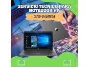 SERVICIO TECNICO PARA NOTEBOOK HP CI3 15-DA2018LA