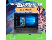 SERVICIO TECNICO PARA NOTEBOOK HP CI5 15-DA2020LA