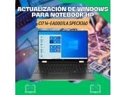 ACTUALIZACIÓN DE WINDOWS PARA NOTEBOOK HP CI7 14-EA0001LA SPECX360
