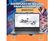 REEMPLAZO DE TECLADO PARA NOTEBOOK HP ZBOOK CI9 15 G7