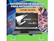 REPARACIÓN DE BISAGRA PARA NOTEBOOK AORUS I7 15P WB-7US1130SH
