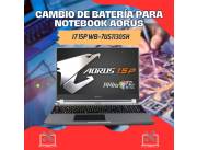 CAMBIO DE BATERÍA PARA NOTEBOOK AORUS I7 15P WB-7US1130SH