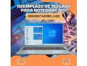 REEMPLAZO DE TECLADO PARA NOTEBOOK MSI MODERN I7 14 B11MO-241US